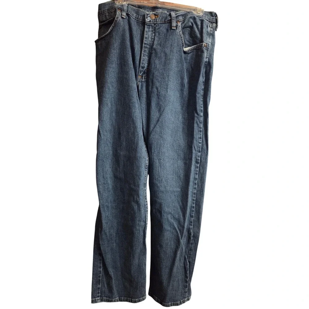 Wrangler Hero Regular Fit Jeans Mens 36x32 Blue Medium Wash Stretch 9WRGAMS